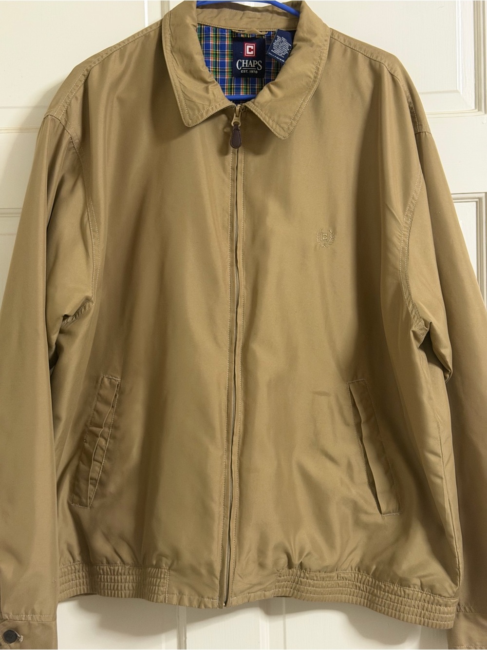 Chaps Men's Khaki Lightweight Bomber Jacket xl